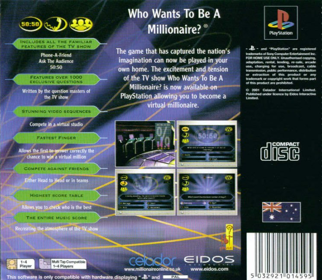 Who Wants to Be a Millionaire - Box - Back (Australia) - 747x650