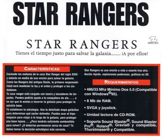 Star Rangers - Box - Back (Spain) - 926x800