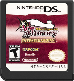 Ace Attorney Investigations: Miles Edgeworth - Cart - Front (North America) - 517x564