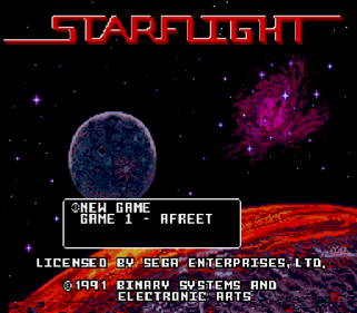 Starflight - Screenshot - Game Select (World) - 512x448