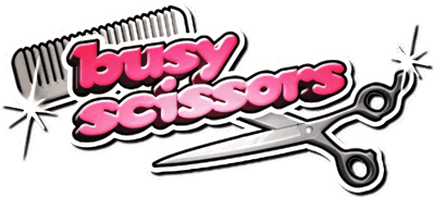 Busy Scissors - Clear Logo (North America) - 1100x499