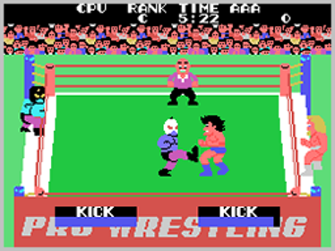 Champion Pro Wrestling - Screenshot - Gameplay (World) - 256x192