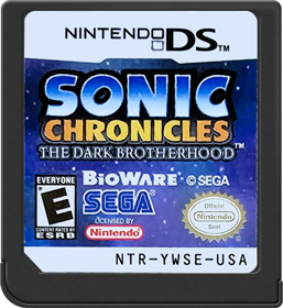 Sonic Chronicles: The Dark Brotherhood - Cart - Front (North America) - 517x564
