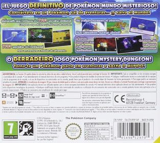 Pokémon Super Mystery Dungeon - Box - Back (Spain) - 894x801
