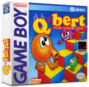 Q*bert for Game Boy - Box - 3D (North America) - 1016x998