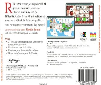 Masque Solitaire Antics - Box - Back (France) - 951x800