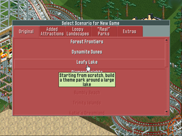 RollerCoaster Tycoon - Screenshot - Game Select (World) - 640x480