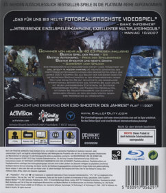 Call of Duty 4: Modern Warfare - Box - Back (Germany) - 1006x1168