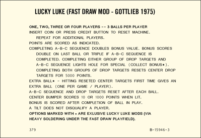 Lucky Luke - Arcade - Controls Information (World) - 1645x1130
