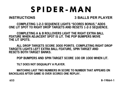 The Amazing Spider-Man - Arcade - Controls Information (World) - 851x601