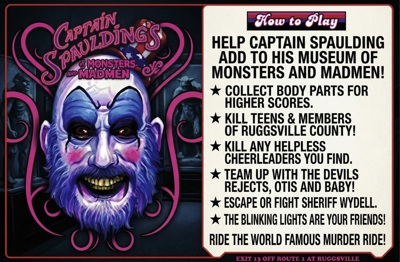 Captain Spaulding's Museum Of Monsters and Madmen - Arcade - Controls Information (World) - 1102x722