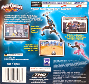 Power Rangers: S.P.D. - Box - Back (Germany) - 1053x997