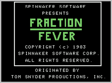 Fraction Fever - Screenshot - Game Title (North America) - 256x192