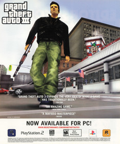 Grand Theft Auto III - Advertisement Flyer - Front (United States) - 1835x2200