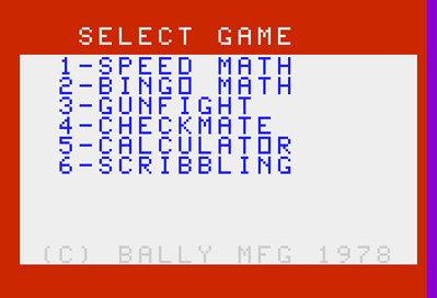 Speed Math / Bingo Math - Screenshot - Game Select (North America) - 352x240