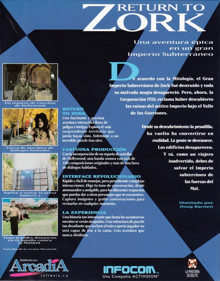 Return to Zork - Box - Back (Spain) - 719x918