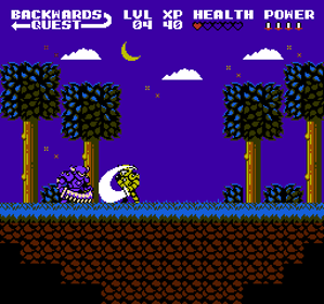 Backwards Quest - Screenshot - Gameplay (World) - 256x240