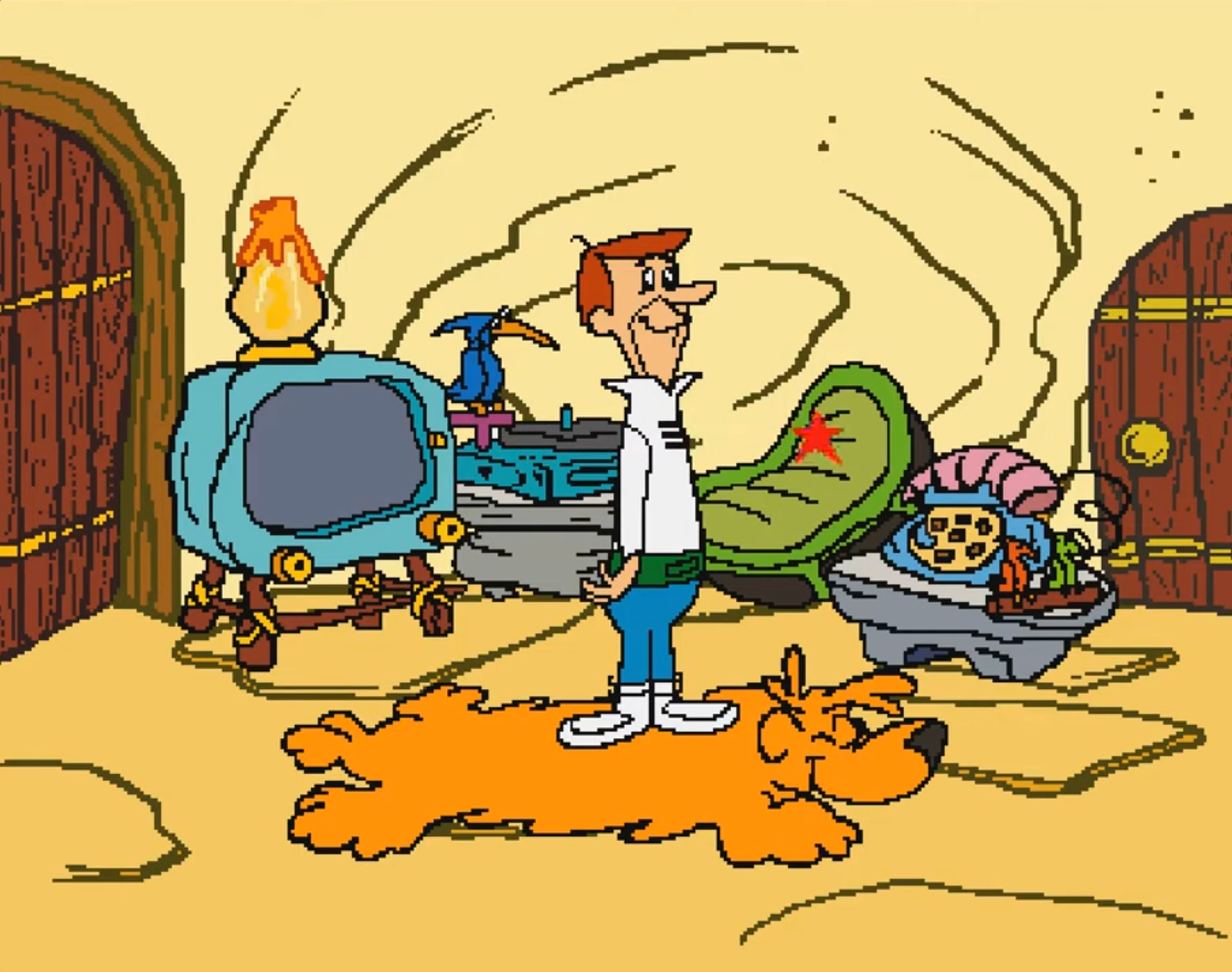 Illustration of Flintstones & Jetsons: Timewarp
