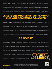 Star Wars: X-Wing Alliance - Advertisement Flyer - Front (United Kingdom) - 1649x2200
