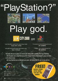 SimCity 2000 - Advertisement Flyer - Front (United Kingdom) - 1578x2200