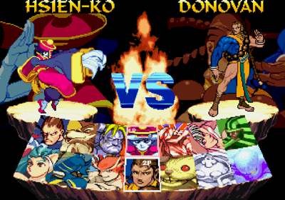 Night Warriors: Darkstalkers' Revenge - Screenshot - Game Select (World) - 640x448