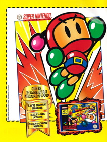 Super Bomberman - Advertisement Flyer - Front (United Kingdom) - 1659x2193