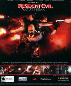 Resident Evil: Outbreak - Advertisement Flyer - Front (United States) - 1810x2200