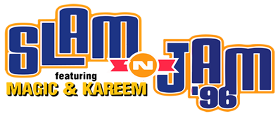 Slam 'N Jam '96 featuring Magic & Kareem - Clear Logo (World) - 600x250