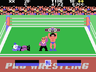 Champion Pro Wrestling - Screenshot - Gameplay (World) - 256x192