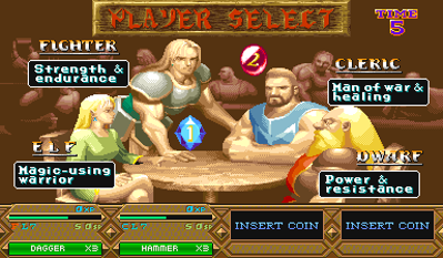 Dungeons & Dragons: Tower of Doom - Screenshot - Game Select (World) - 384x224