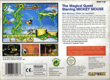 The Magical Quest Starring Mickey Mouse - Box - Back (Germany) - 680x496