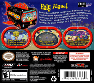 SpongeBob's Atlantis SquarePantis - Box - Back (North America) - 640x567