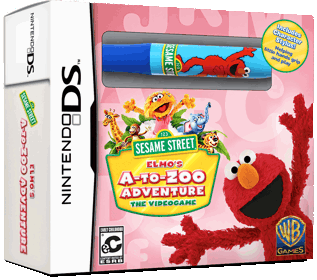 123 Sesame Street: Elmo's A-to-Zoo Adventure: The Videogame - Box - 3D (North America) - 1106x978