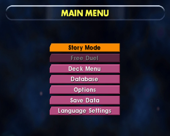 Yu-Gi-Oh! GX: The Beginning of Destiny - Screenshot - Game Select (World) - 640x512