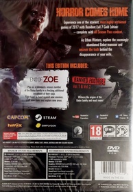 Resident Evil VII: Biohazard (Gold Edition) - Box - Back (Europe) - 1110x1602