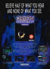 The Orion Conspiracy - Advertisement Flyer - Front (United Kingdom) - 1622x2200
