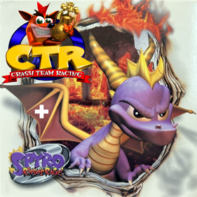 Spyro 2: Ripto's Rage and CTR: Crash Team Racing Demo Disc - Fanart - Box - Front (North America) - 850x850