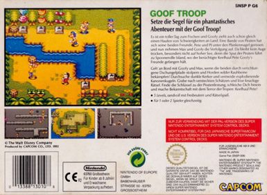Disney's Goof Troop - Box - Back (Germany) - 680x496