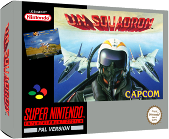 U.N. Squadron - Box - 3D (United Kingdom) - 902x743