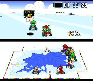 Super Mario Kart - Screenshot - Gameplay (World) - 256x224