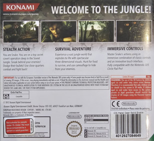 Metal Gear Solid 3D: Snake Eater - Box - Back (Australia) - 1373x1251