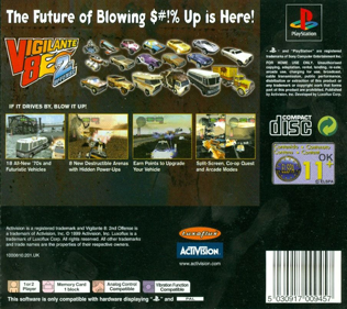 Vigilante 8: 2nd Offense - Box - Back (Europe) - 765x680