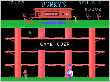 Porky's - Screenshot - Game Over (World) - 256x192