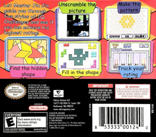Master Jin Jin's IQ Challenge - Box - Back (North America) - 1291x1133