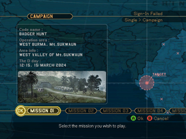 Gungriffon: Allied Strike - Screenshot - Game Select (World) - 640x480