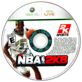 NBA 2K8 - Disc (North America) - 900x900