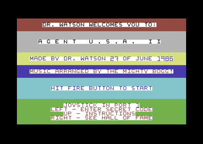 Agent U.S.A. II - Screenshot - Game Title (World) - 384x272