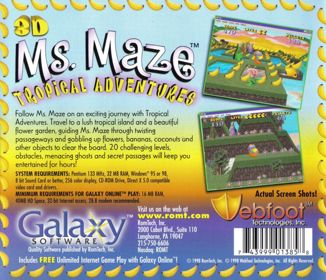 3D Ms. Maze: Tropical Adventures - Box - Back (United Kingdom) - 930x800
