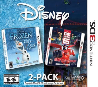 Disney 2-Pack: Frozen: Olaf's Quest / Big Hero 6: Battle in the Bay - Box - Front (North America) - 1542x1377