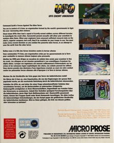 UFO: Enemy Unknown - Box - Back (Europe) - 634x800